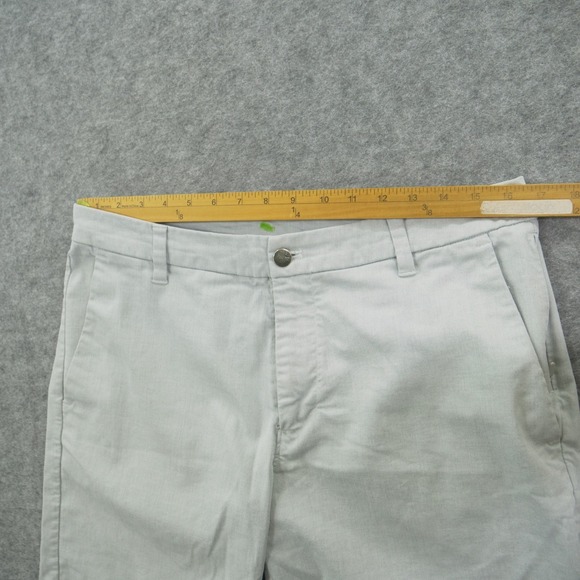 Lululemon Shorts Mens 33 Gray Flat Front Chinos Logo Active 9" - Picture 7 of 10
